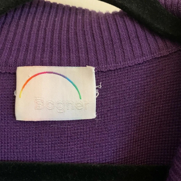 Vintage Bogner  quarter zip sweater. Purple size L. - Picture 5 of 15